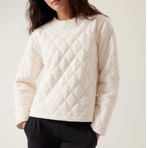 Athleta Retroplush Quilted Crewneck Sweatshirt